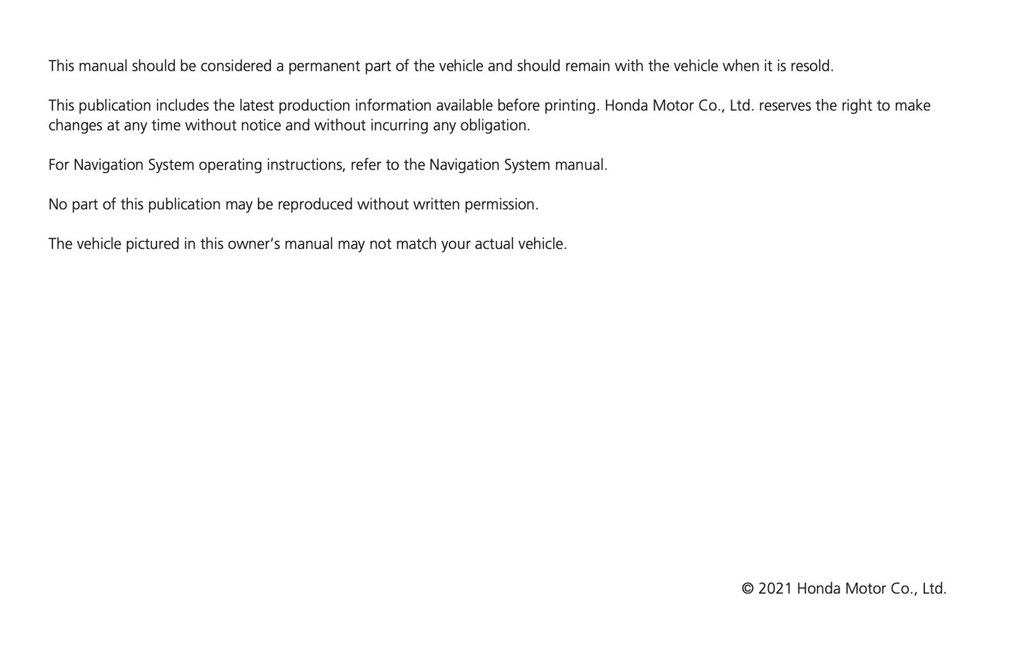 2022 Honda GL1800 Owner's Manual | English