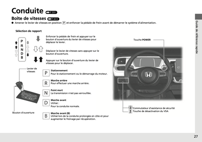 2020-2021 Honda Jazz Hybrid Owner's Manual | French