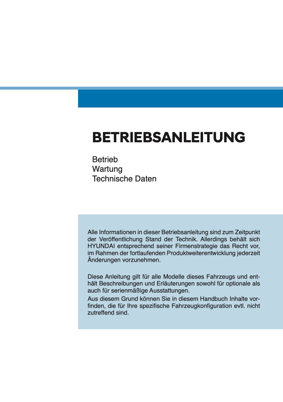 2025 Hyundai i10 Owner's Manual | German
