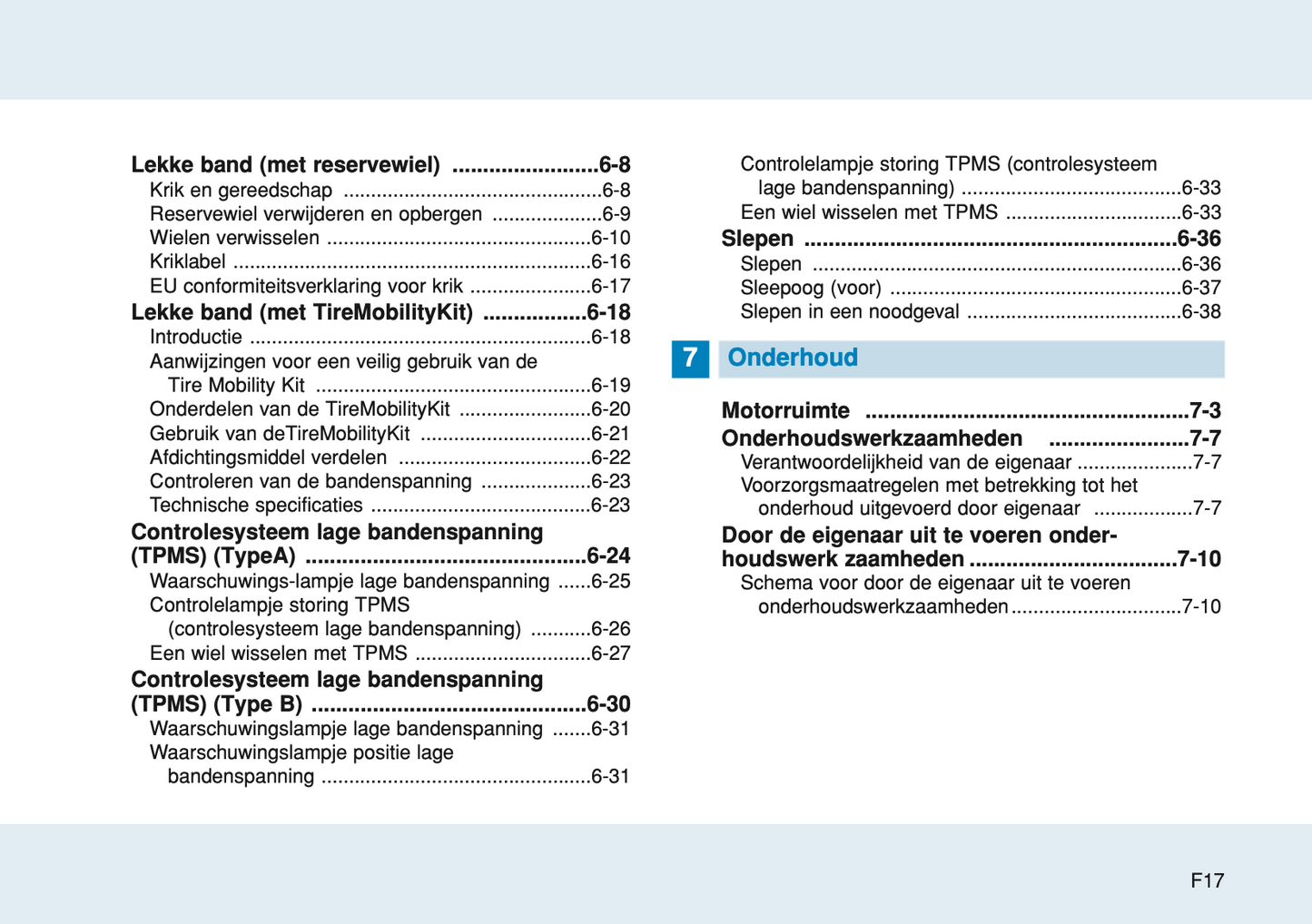 2017-2018 Hyundai i20 Owner's Manual | Dutch