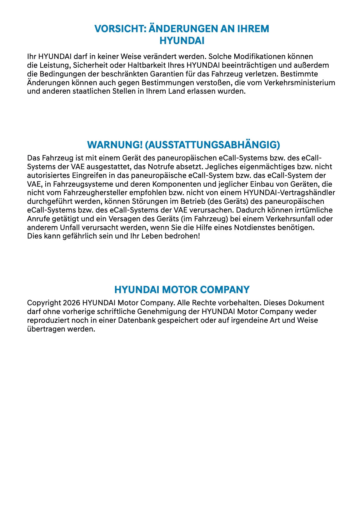 2026 Hyundai Ioniq 6 Owner's Manual | German