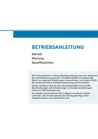 2026 Hyundai Kona Hybrid Owner's Manual | German