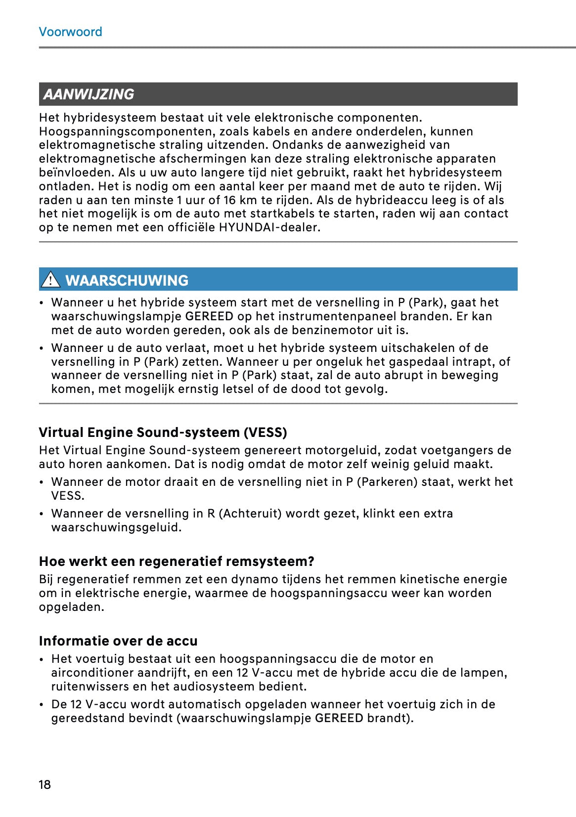 2026 Hyundai Kona Hybrid Owner's Manual | Dutch