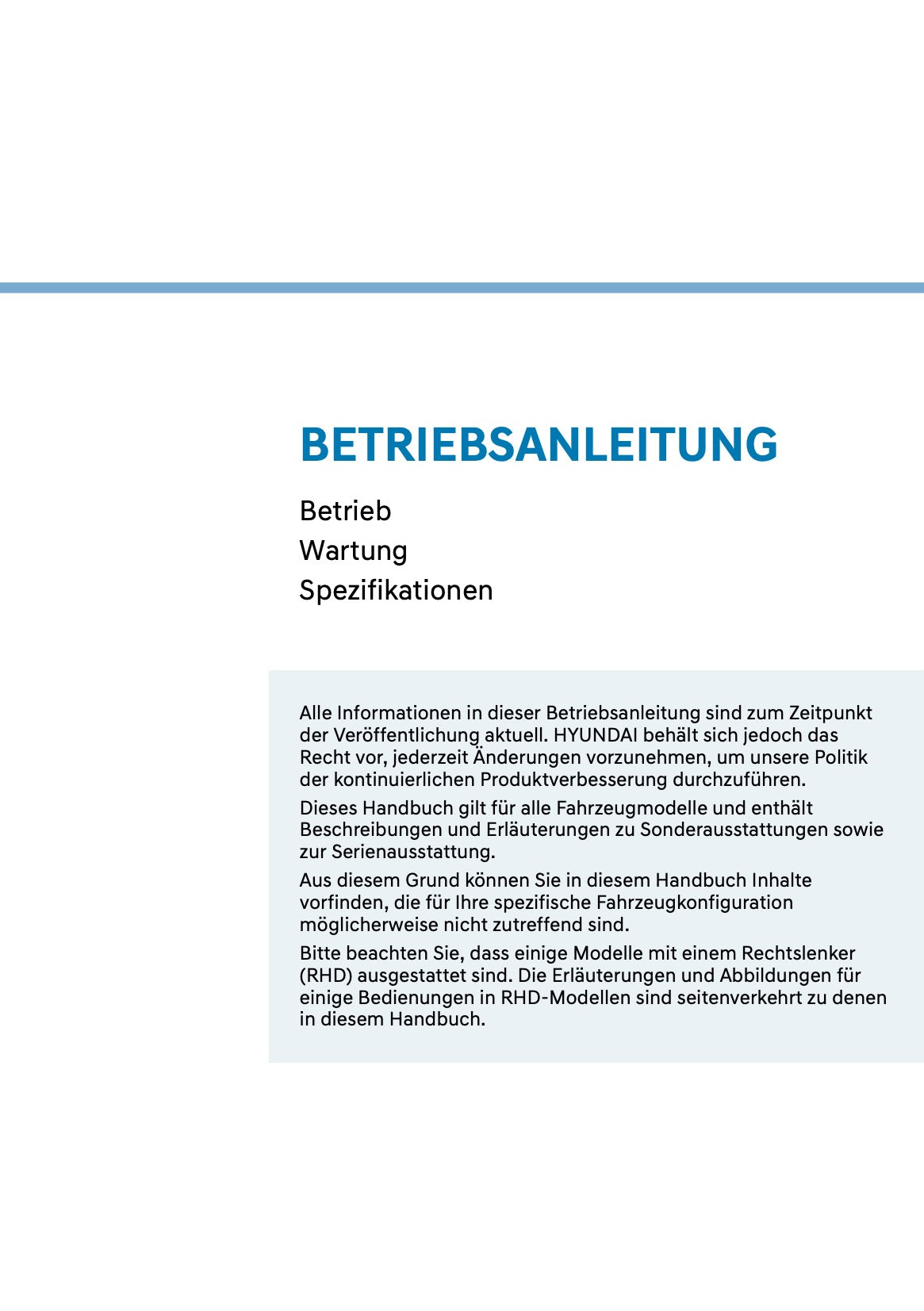 2026 Hyundai Nexo Owner's Manual | German