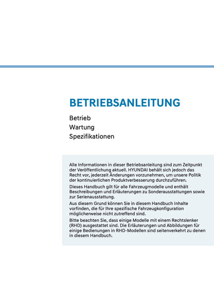 2026 Hyundai Nexo Owner's Manual | German