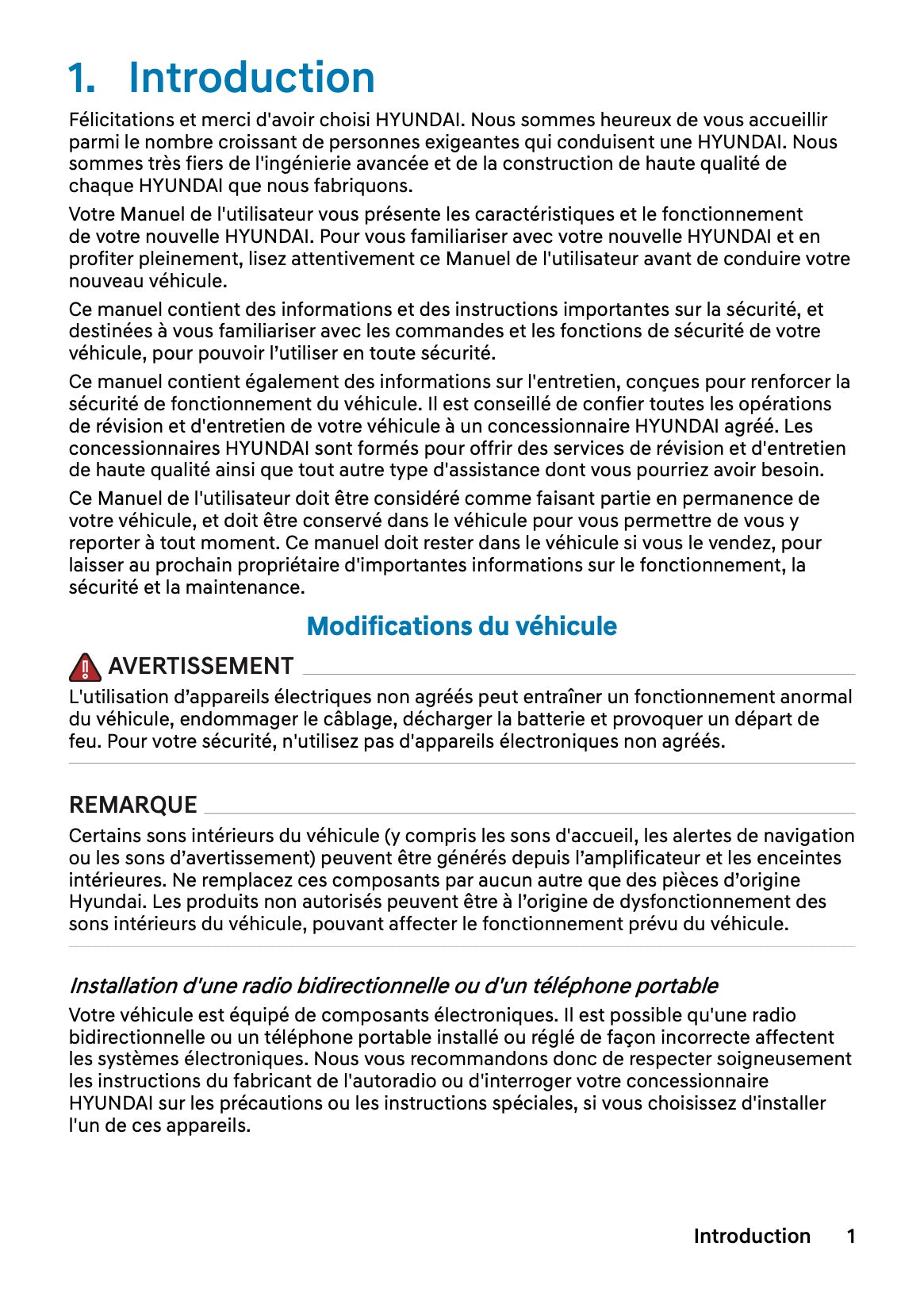 2026 Hyundai Nexo Owner's Manual | French