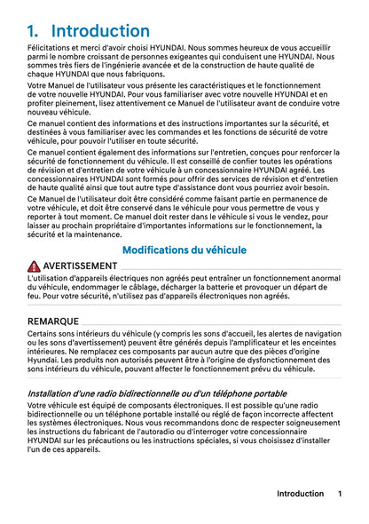 2026 Hyundai Nexo Owner's Manual | French