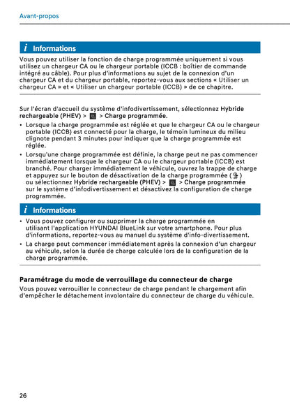 2026 Hyundai Santa Fe PHEV Owner's Manual | French