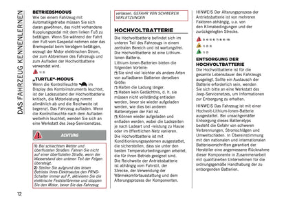 2023-2024 Jeep Avenger Owner's Manual | German