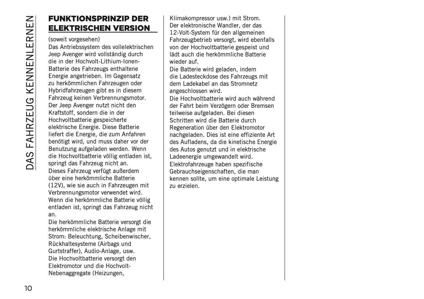 2025 Jeep Avenger Owner's Manual | German