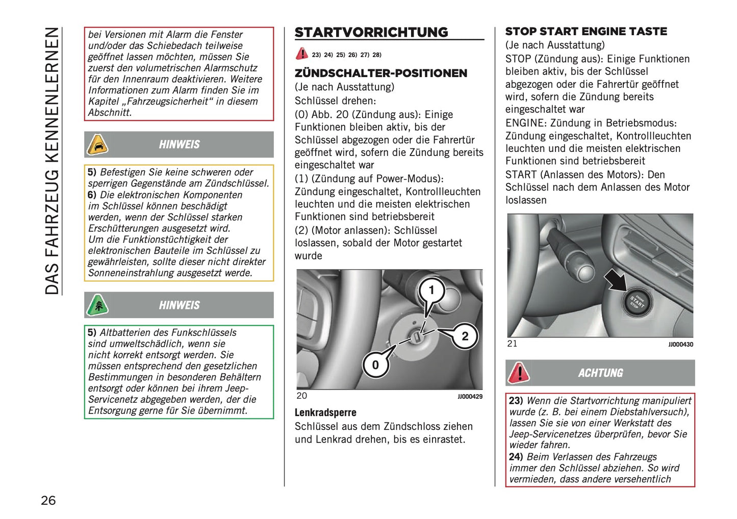 2025 Jeep Avenger Owner's Manual | German