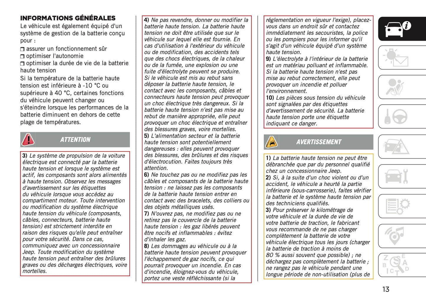 2025 Jeep Avenger Owner's Manual | French