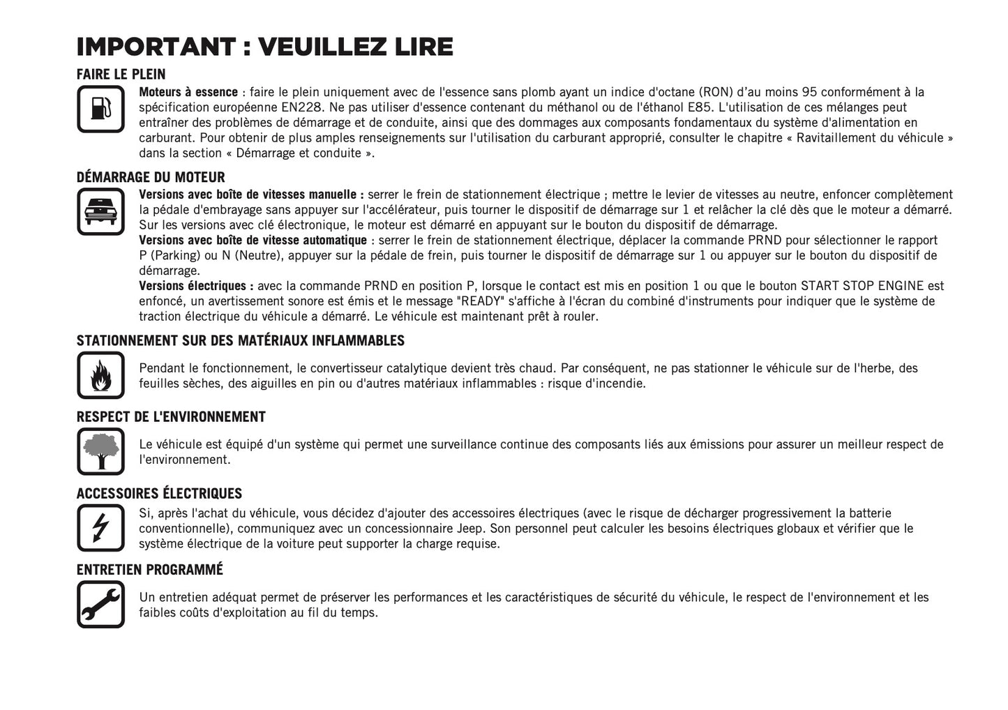 2025-2026 Jeep Avenger Manuel du propriétaire | Français