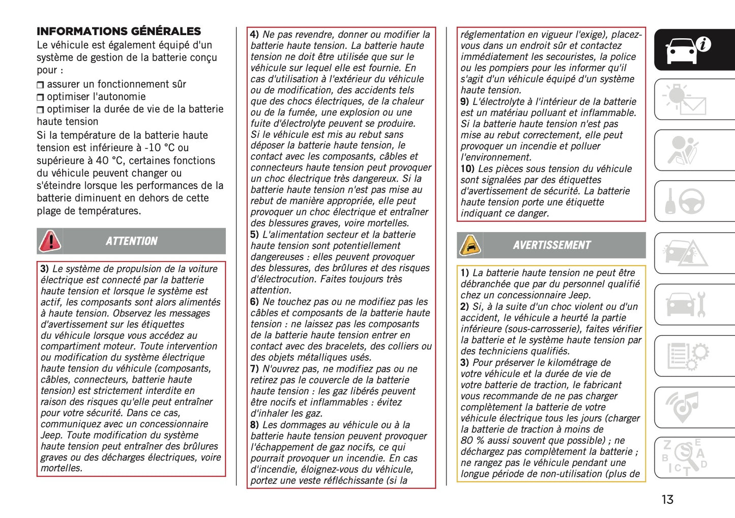 2026 Jeep Avenger Owner's Manual | French