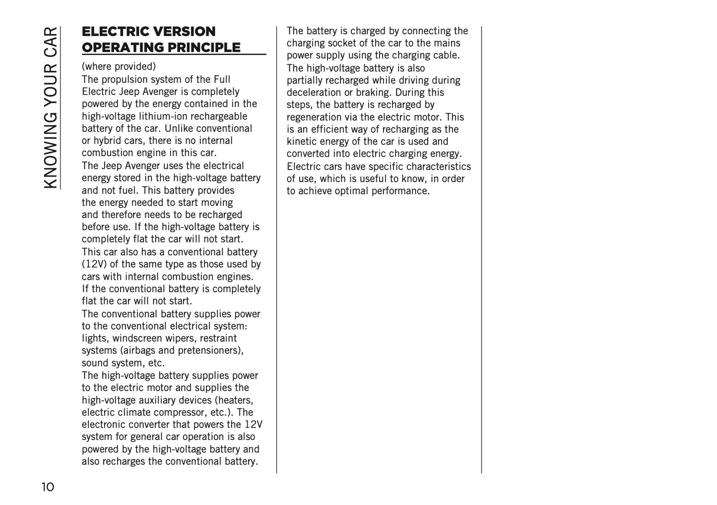 2025 Jeep Avenger Owner's Manual | English