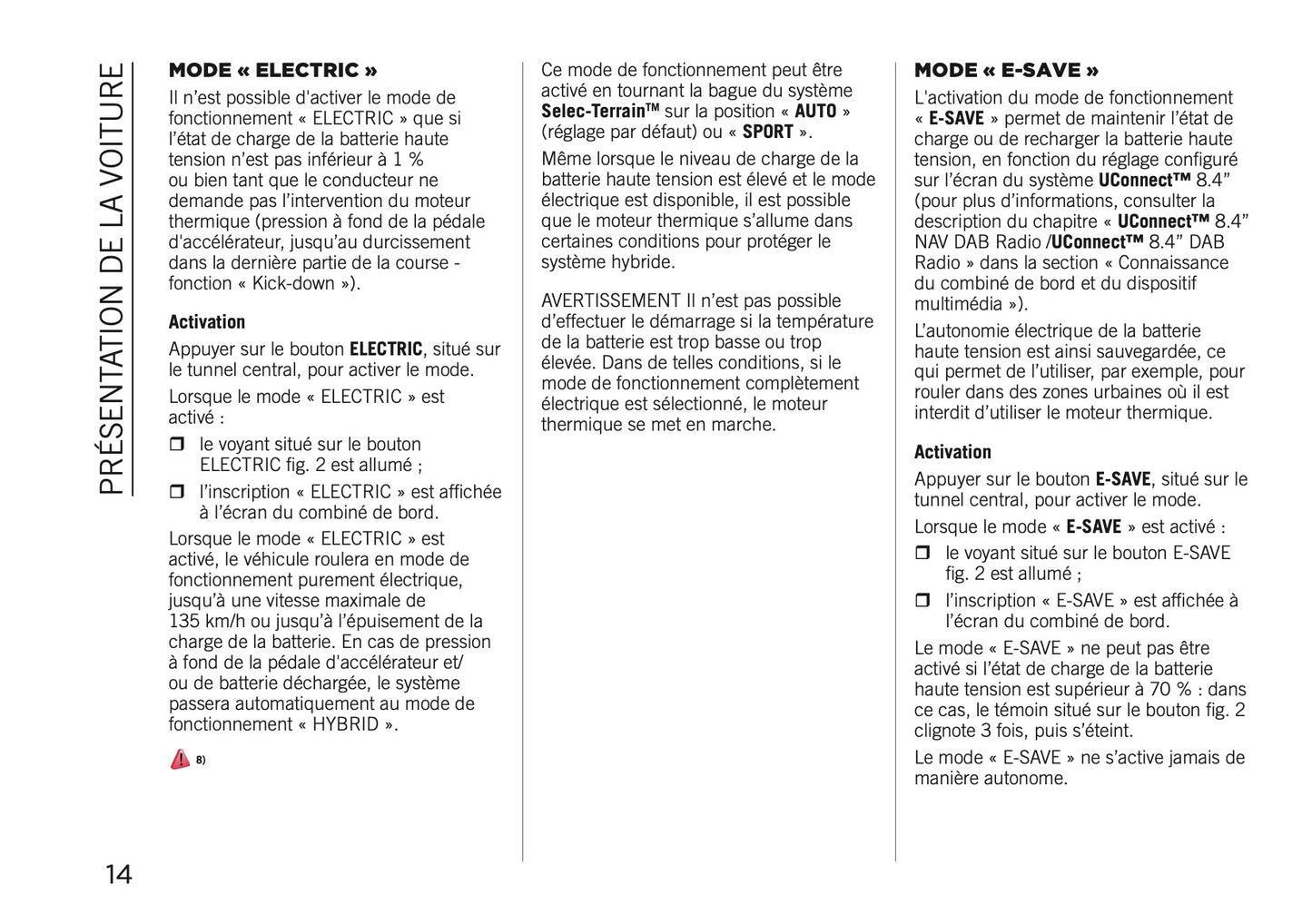 2020-2021 Jeep Compass 4xe Supplement Manual | French