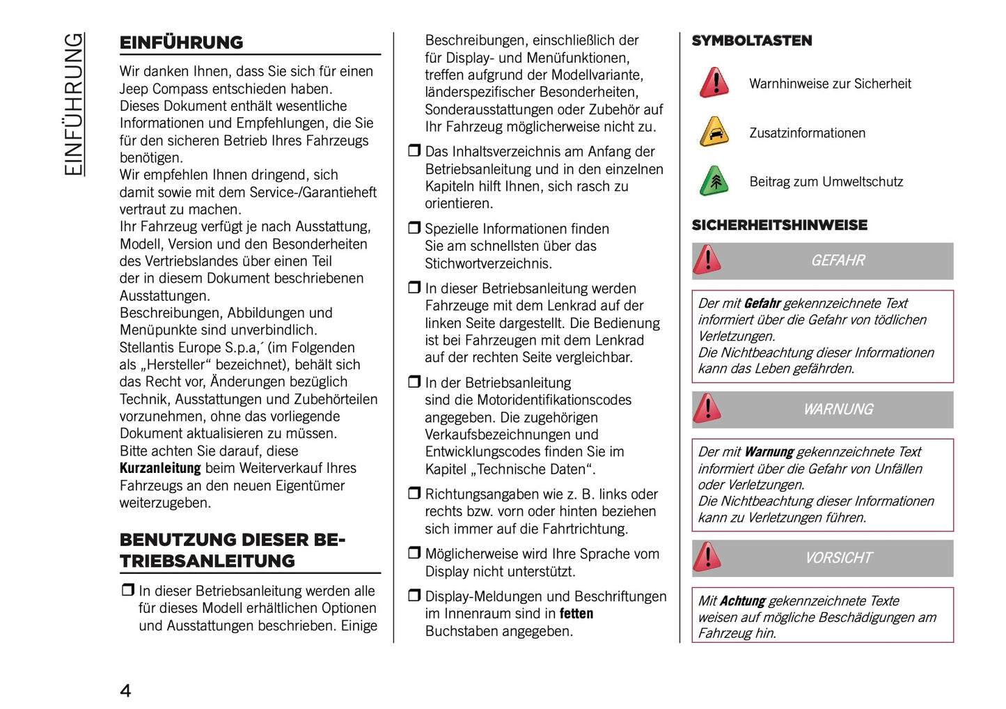 2026 Jeep Compass Owner's Manual | German