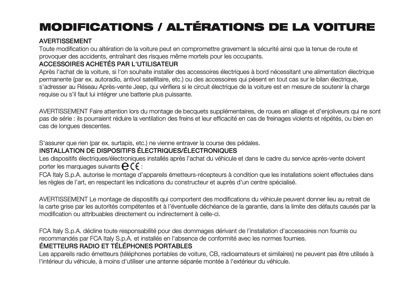 2020-2021 Jeep Compass Manuel du propriétaire | Français