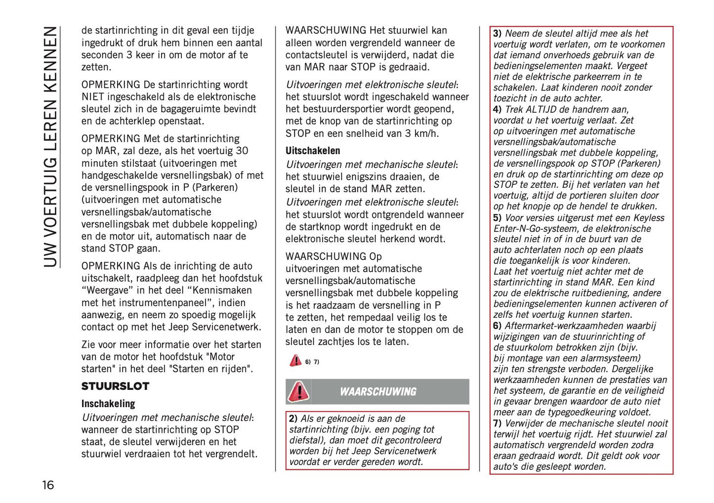 2020-2021 Jeep Renegade Owner's Manual | Dutch