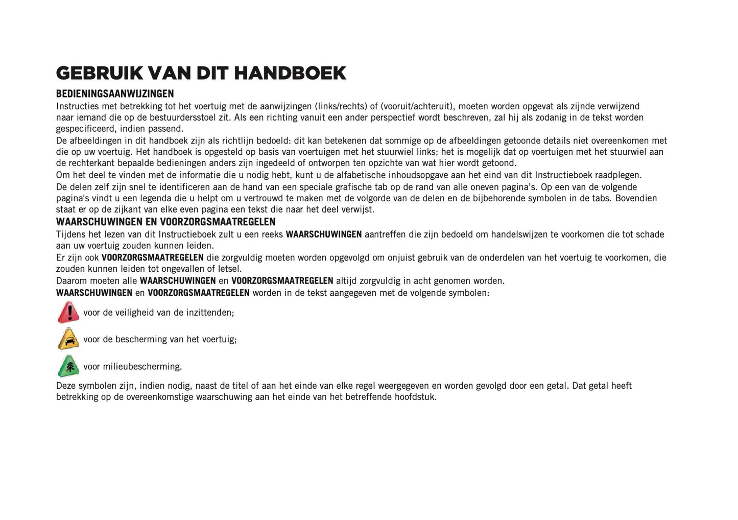 2020-2021 Jeep Renegade Owner's Manual | Dutch