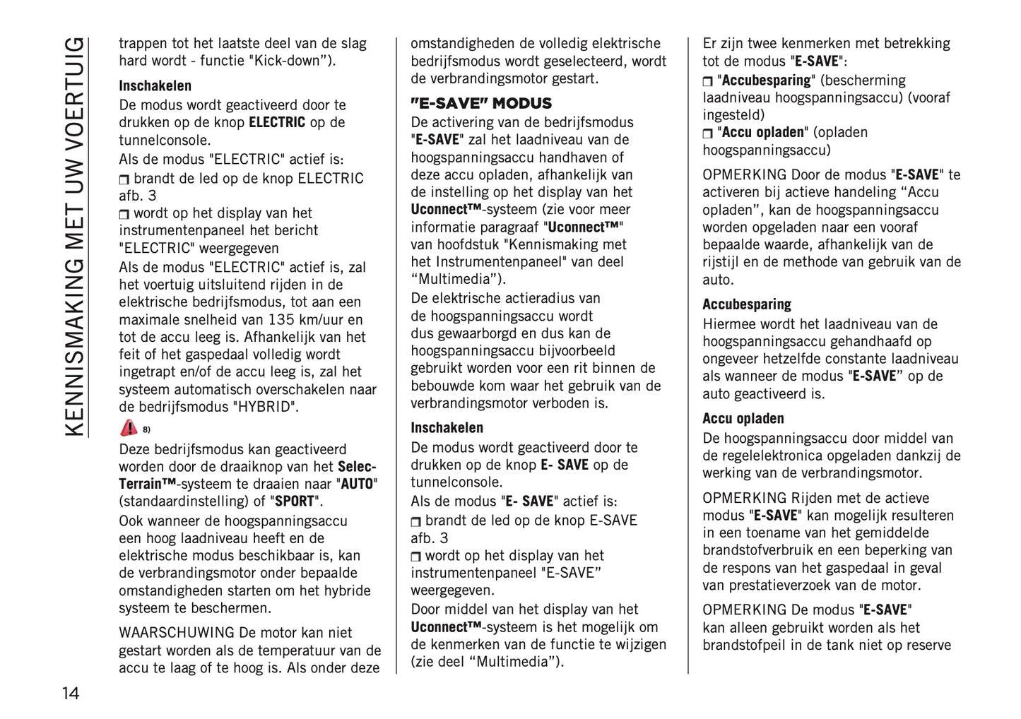 2022-2023 Jeep Renegade Owner's Manual | Dutch