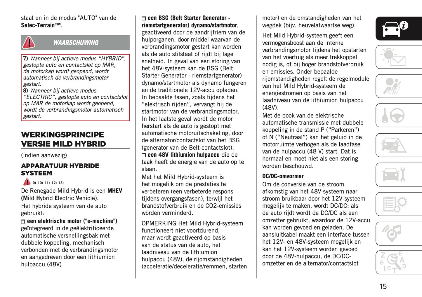 2022-2023 Jeep Renegade Owner's Manual | Dutch