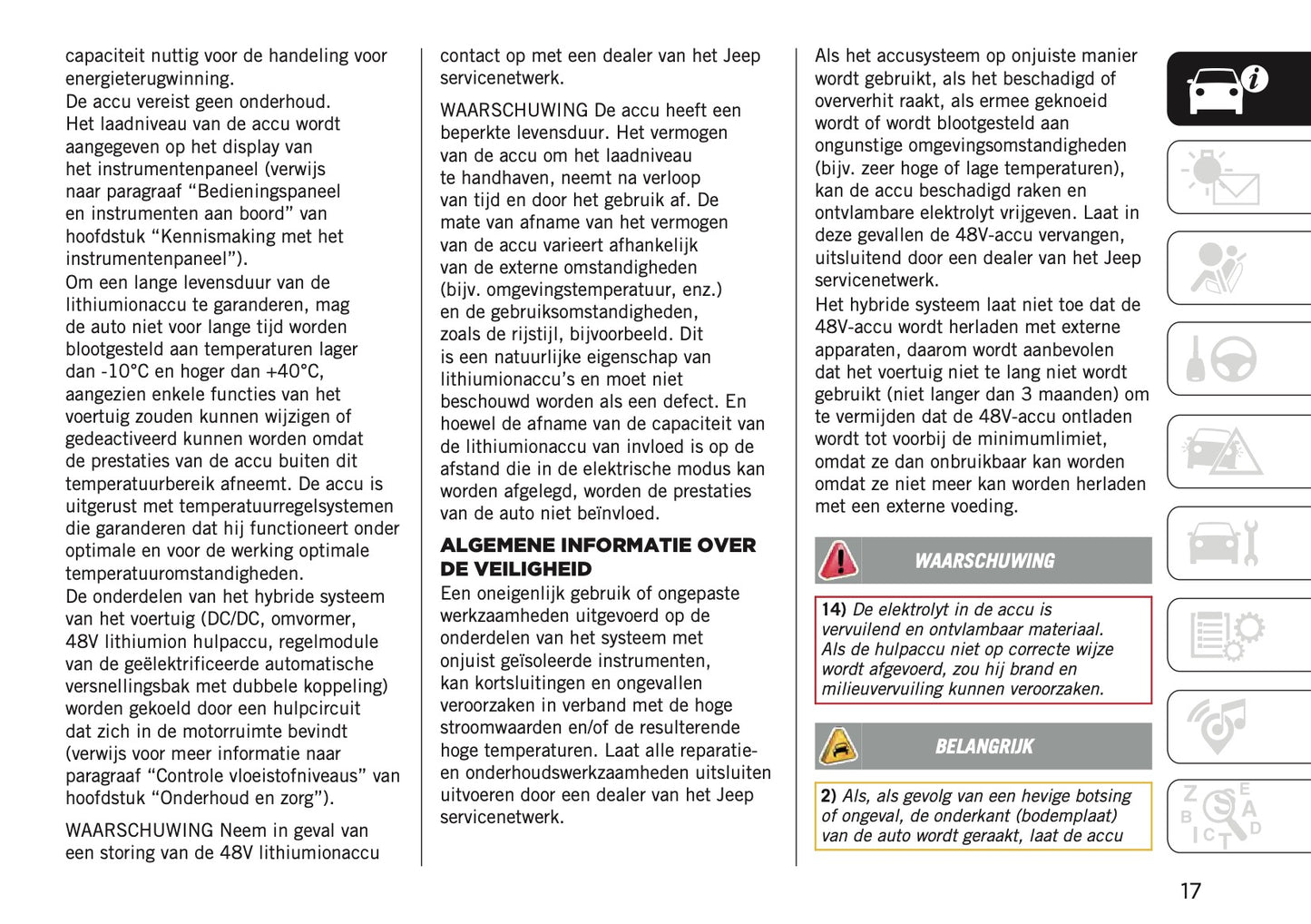 2022-2023 Jeep Renegade Owner's Manual | Dutch