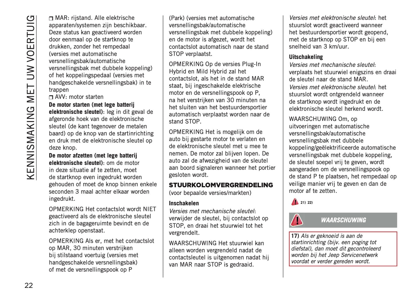 2022-2023 Jeep Renegade Owner's Manual | Dutch