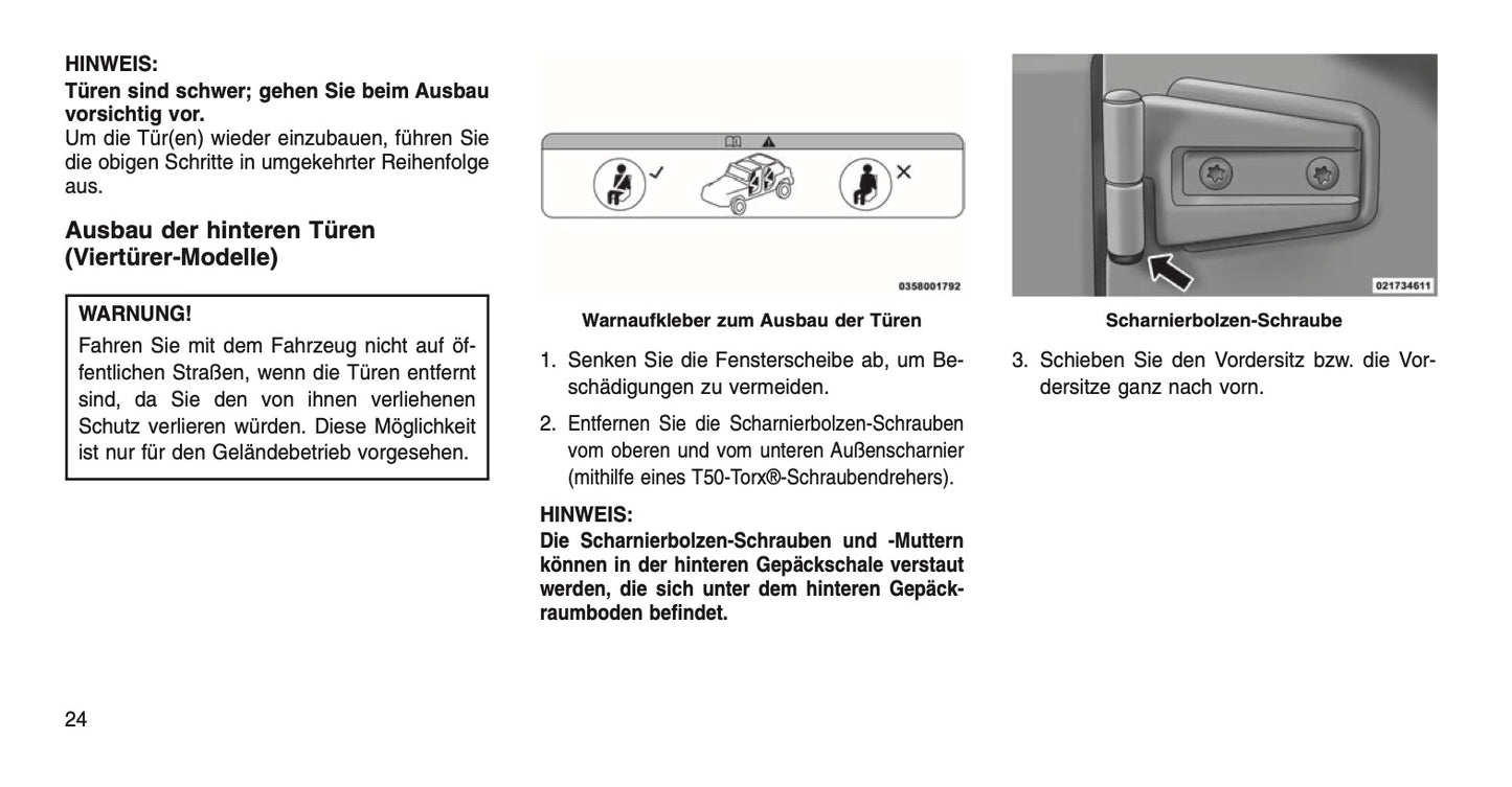2015 Jeep Wrangler Owner's Manual | German