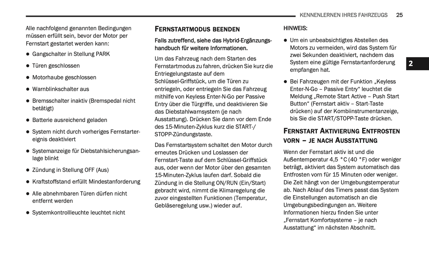 2020-2021 Jeep Wrangler Owner's Manual | German