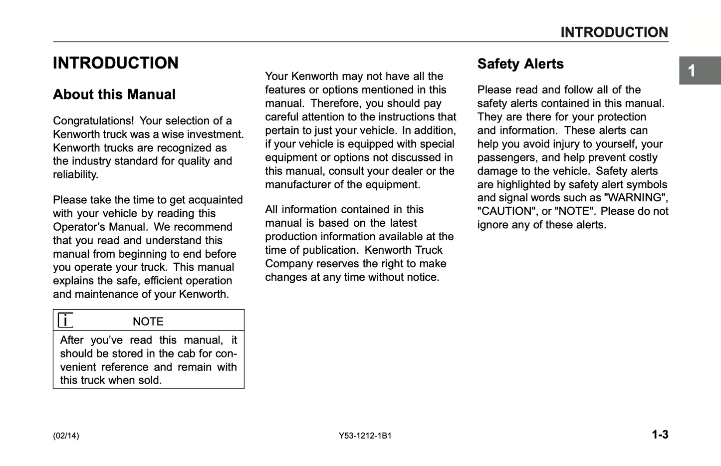 2009-2018 Kenworth T300 Owner's Manual | English