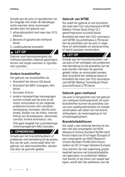 2024-2025 Kia Picanto Gebruikershandleiding | Nederlands