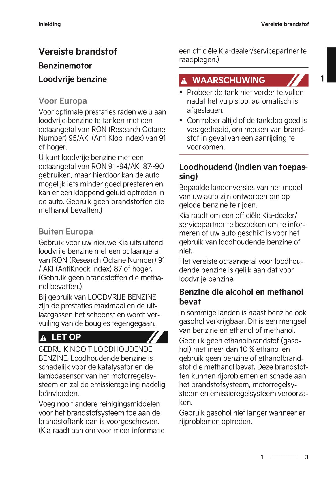 2024-2025 Kia Picanto Gebruikershandleiding | Nederlands