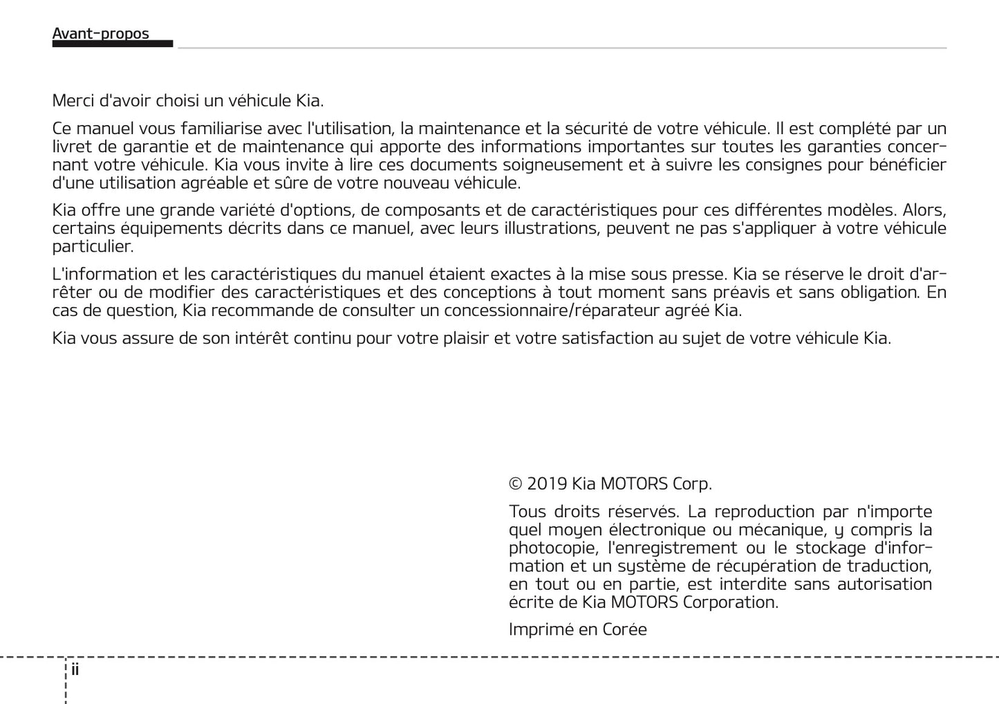 2020 Kia Stonic Owner's Manual | French