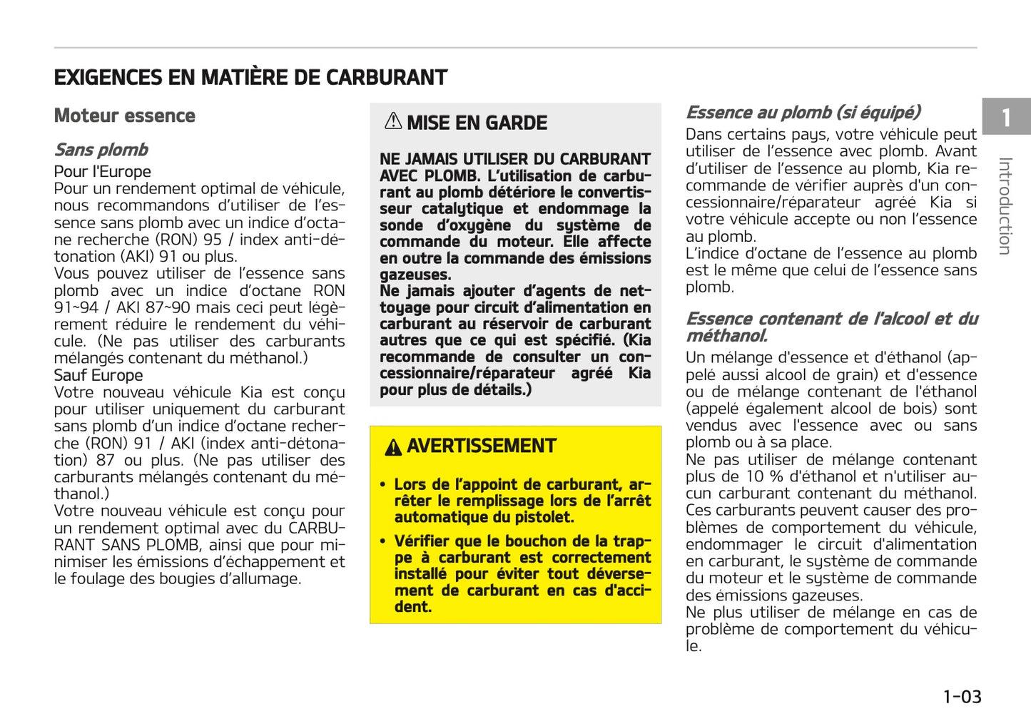 2020 Kia Stonic Owner's Manual | French