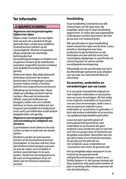 2024-2025 Lexus LBX Gebruikershandleiding | Nederlands