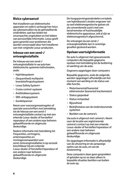 2024-2025 Lexus LBX Gebruikershandleiding | Nederlands