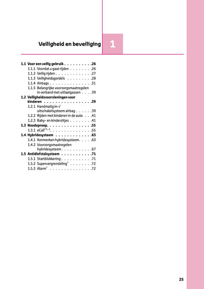 2025-2026 Lexus LBX Owner's Manual | Dutch