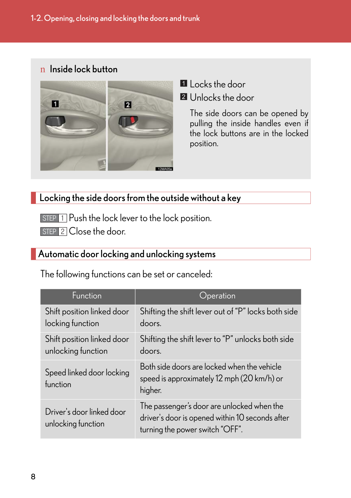 2007 Lexus SC430 Owner's Manual | English