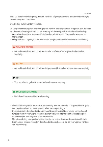 2025-2026 Leapmotor B10 Gebruikershandleiding | Nederlands