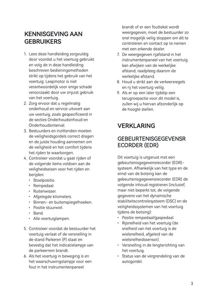 2025-2026 Leapmotor B10 Gebruikershandleiding | Nederlands