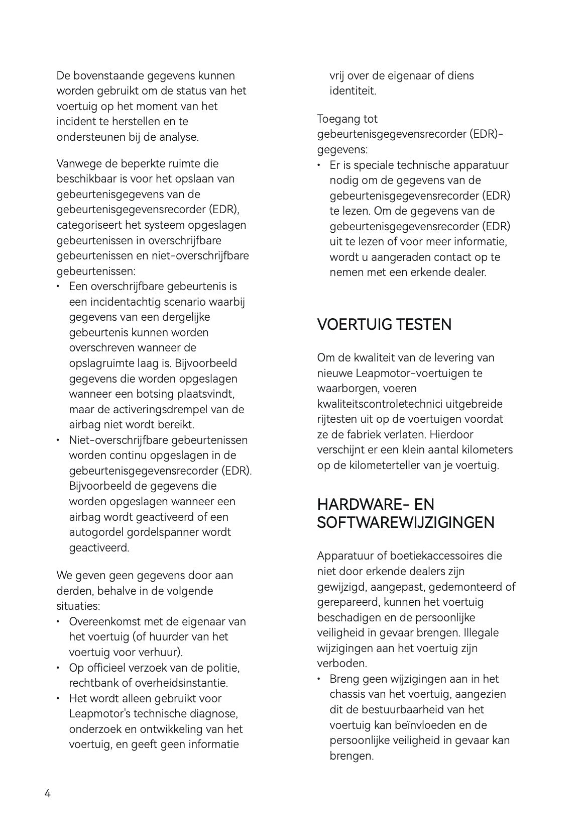 2025-2026 Leapmotor B10 Gebruikershandleiding | Nederlands
