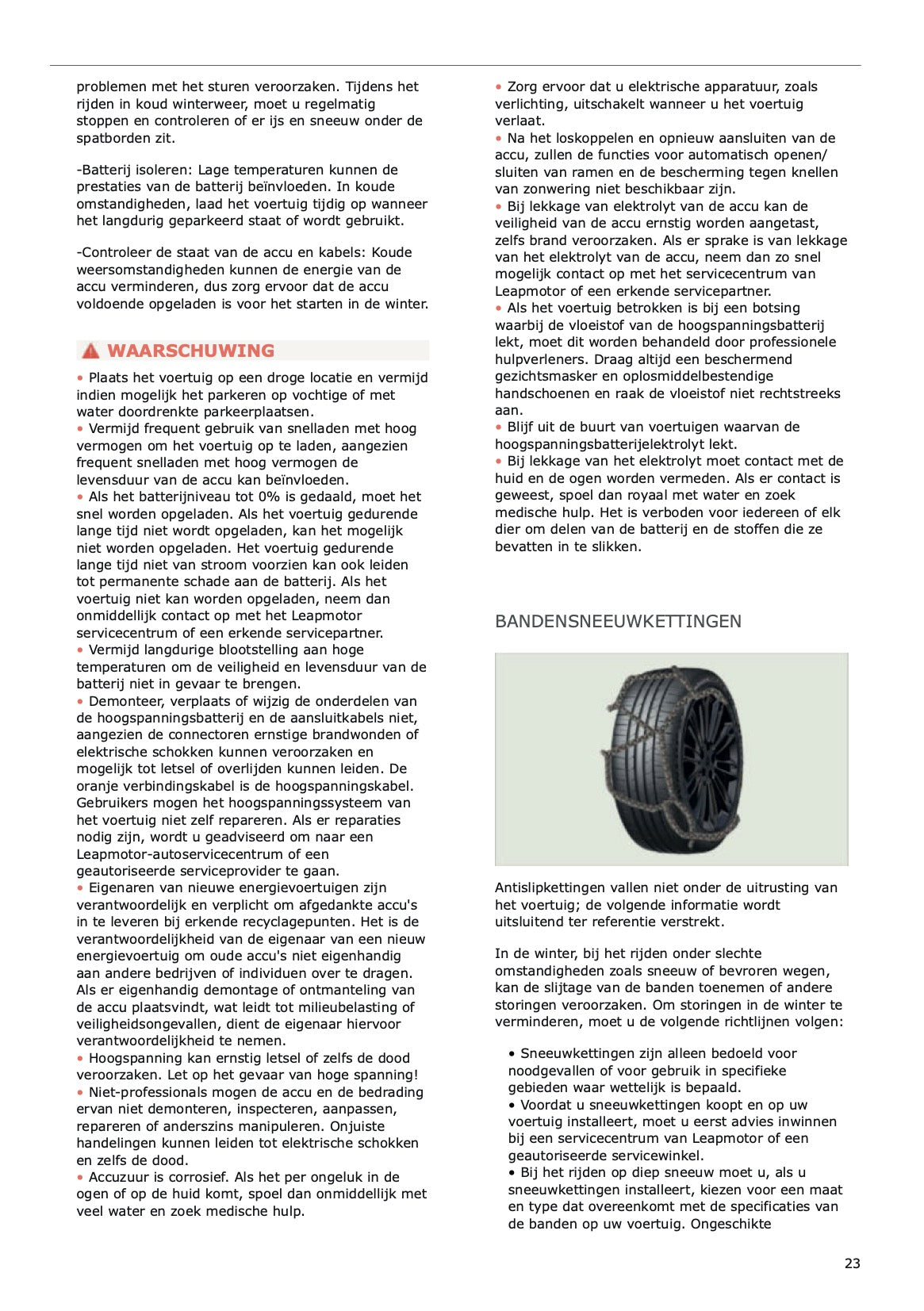 2025 Leapmotor C10 Gebruikershandleiding | Nederlands