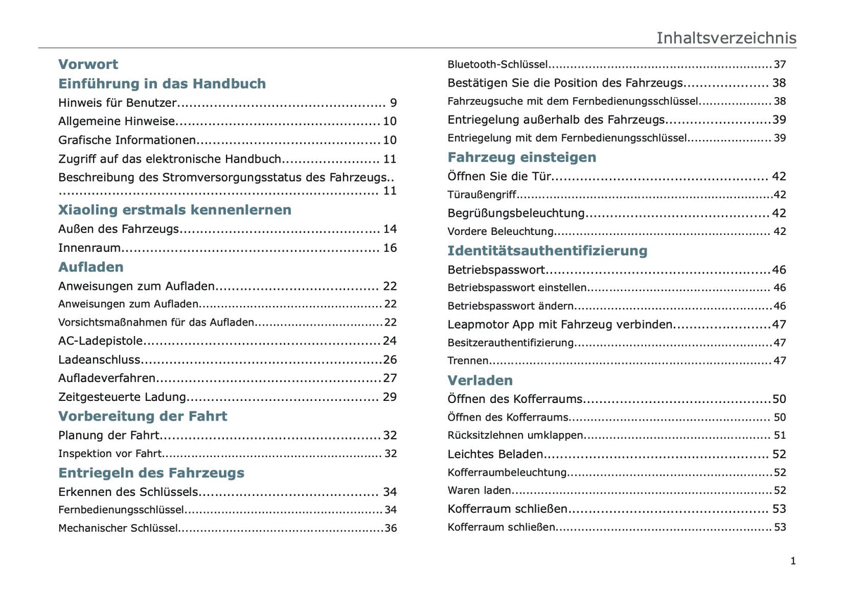 2025 Leapmotor T03 Owner's Manual | German