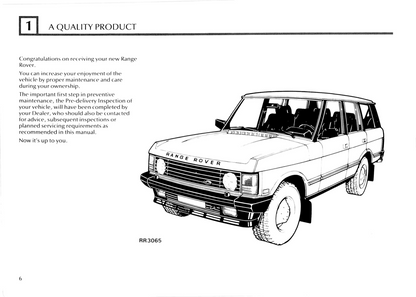 1993 Land Rover Range Rover Owner's Manual | English