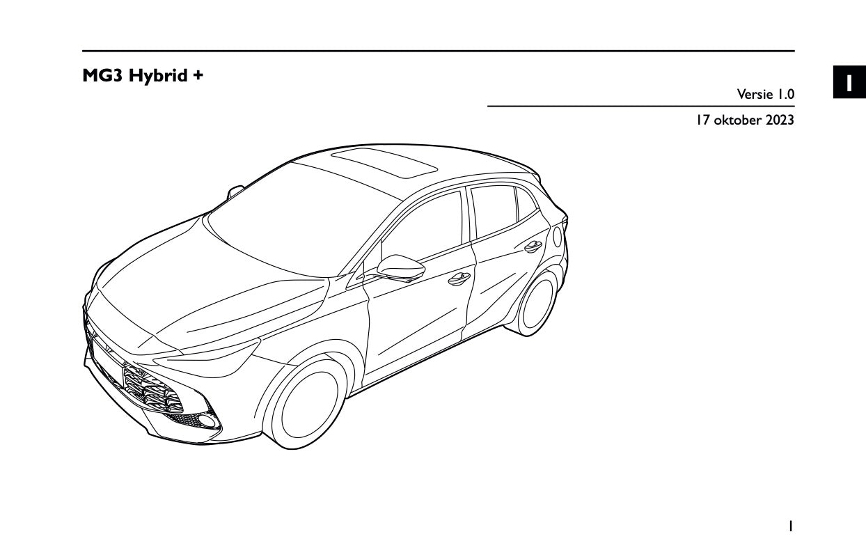 2023-2025 MG MG3 Hybrid+ Gebruikershandleiding | Nederlands