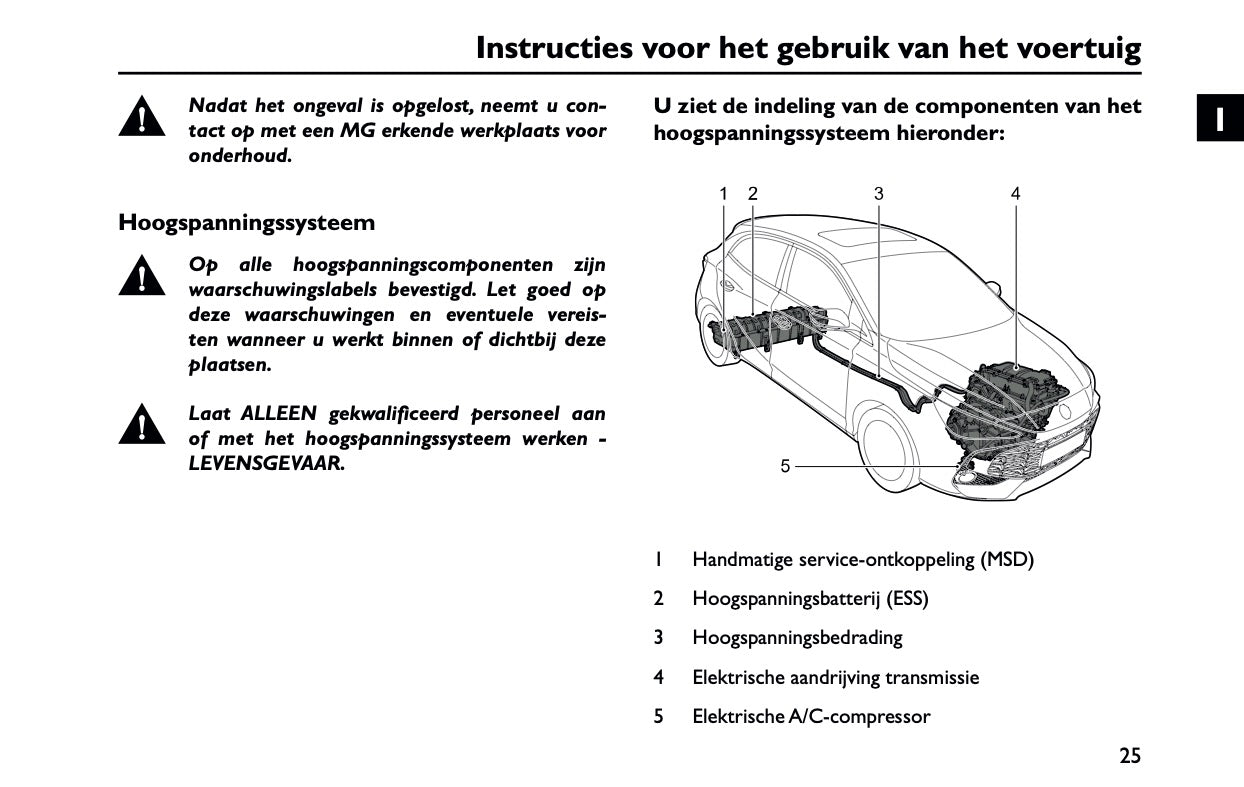 2023-2025 MG MG3 Hybrid+ Gebruikershandleiding | Nederlands