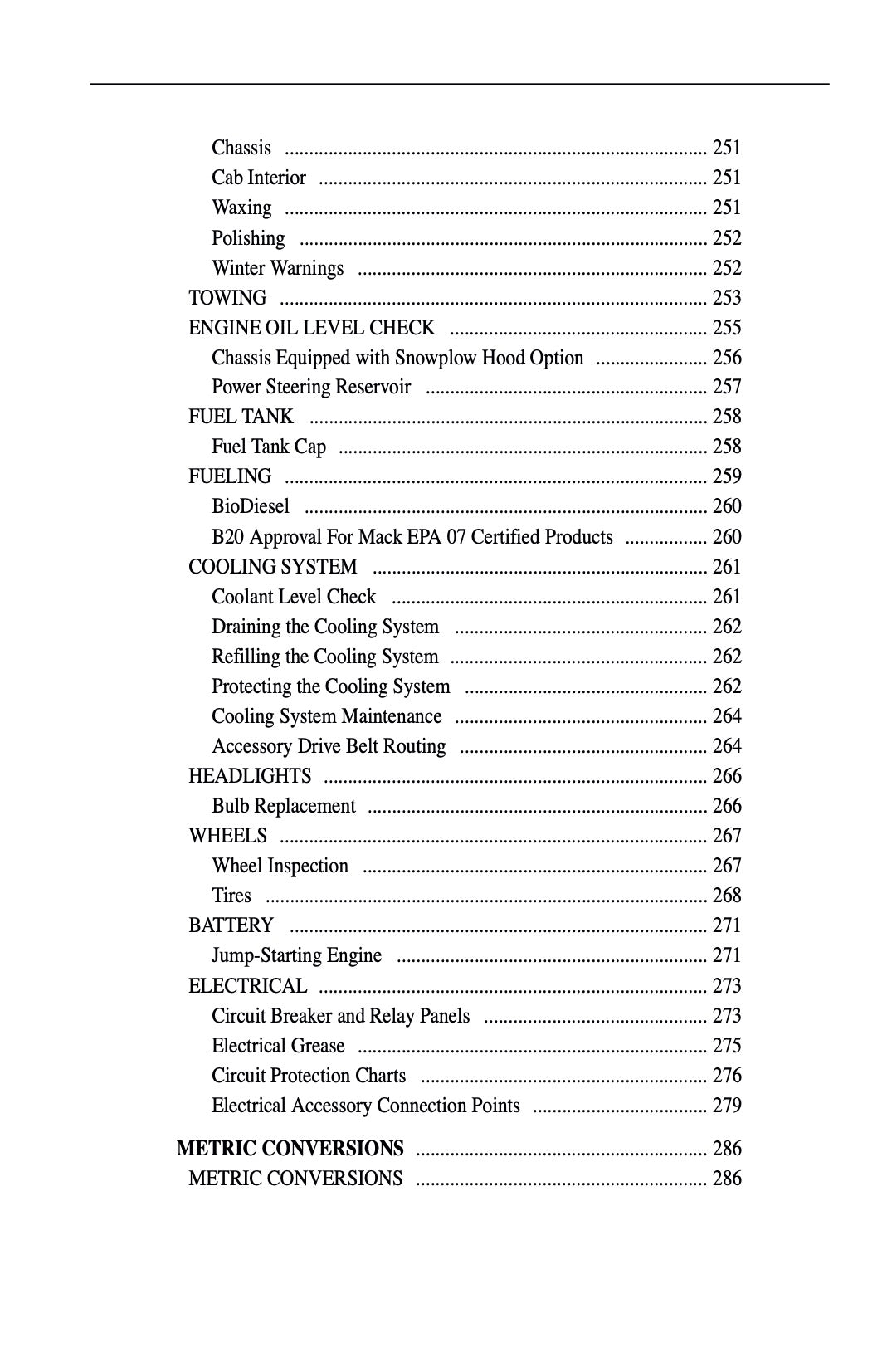 2009 Mack Granite Series Owner's Manual | English