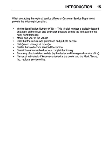 2009 Mack Granite Series Owner's Manual | English