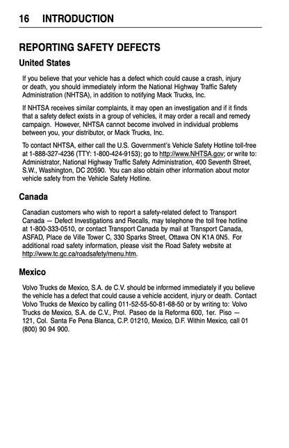 2009 Mack Granite Series Owner's Manual | English